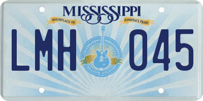 MS license plate LMH045