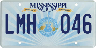 MS license plate LMH046