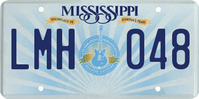MS license plate LMH048