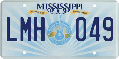 MS license plate LMH049