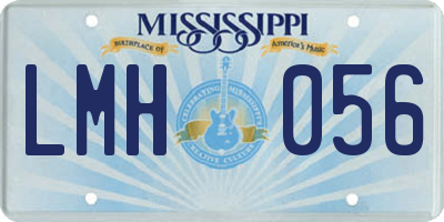 MS license plate LMH056