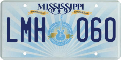 MS license plate LMH060
