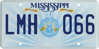 MS license plate LMH066