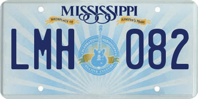 MS license plate LMH082
