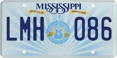 MS license plate LMH086