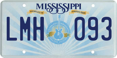 MS license plate LMH093