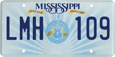 MS license plate LMH109