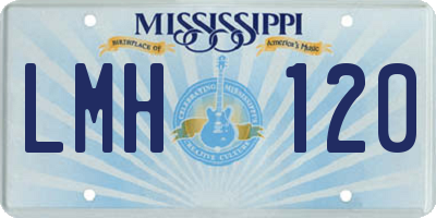 MS license plate LMH120