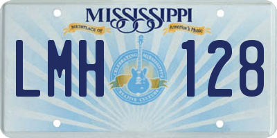 MS license plate LMH128
