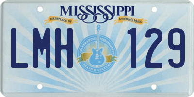 MS license plate LMH129