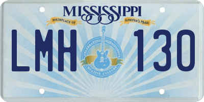 MS license plate LMH130
