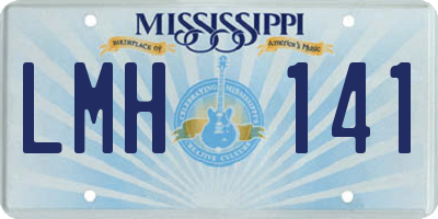 MS license plate LMH141