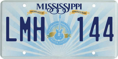 MS license plate LMH144