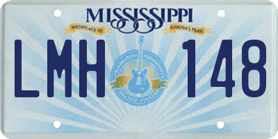 MS license plate LMH148