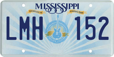 MS license plate LMH152