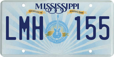 MS license plate LMH155