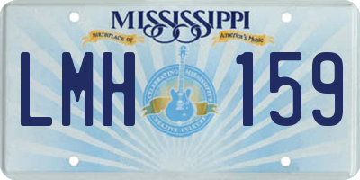MS license plate LMH159
