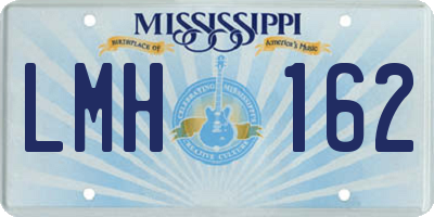 MS license plate LMH162