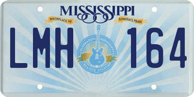 MS license plate LMH164