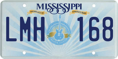 MS license plate LMH168