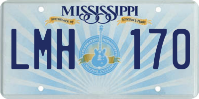 MS license plate LMH170
