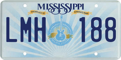 MS license plate LMH188