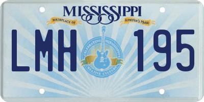 MS license plate LMH195