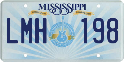 MS license plate LMH198