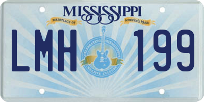 MS license plate LMH199