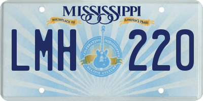 MS license plate LMH220