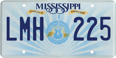MS license plate LMH225