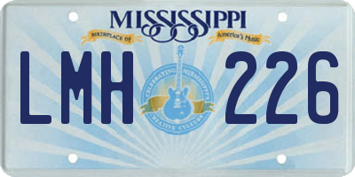 MS license plate LMH226