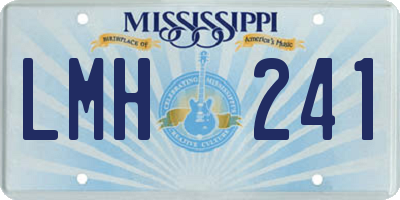 MS license plate LMH241
