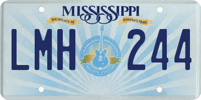 MS license plate LMH244