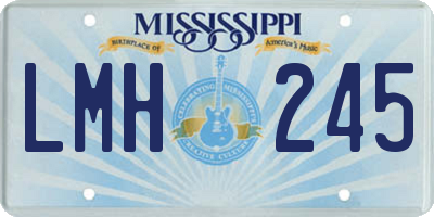 MS license plate LMH245