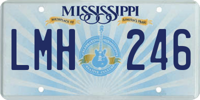 MS license plate LMH246