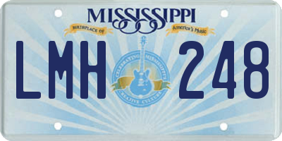 MS license plate LMH248