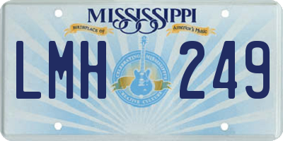 MS license plate LMH249