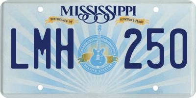 MS license plate LMH250