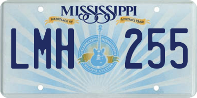 MS license plate LMH255