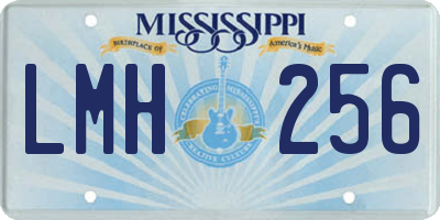 MS license plate LMH256