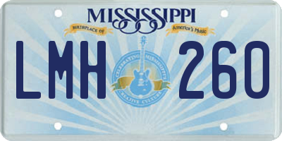 MS license plate LMH260