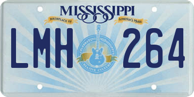 MS license plate LMH264