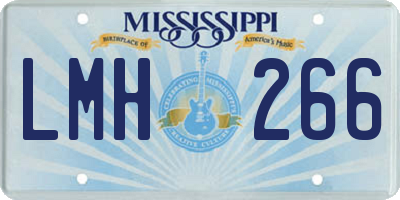 MS license plate LMH266