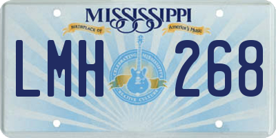 MS license plate LMH268