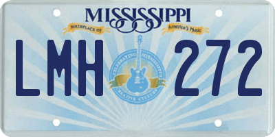 MS license plate LMH272