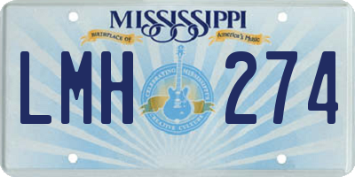 MS license plate LMH274