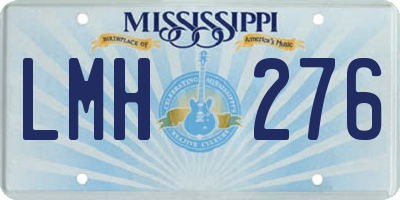 MS license plate LMH276