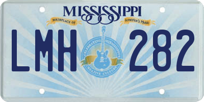 MS license plate LMH282