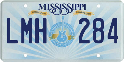 MS license plate LMH284